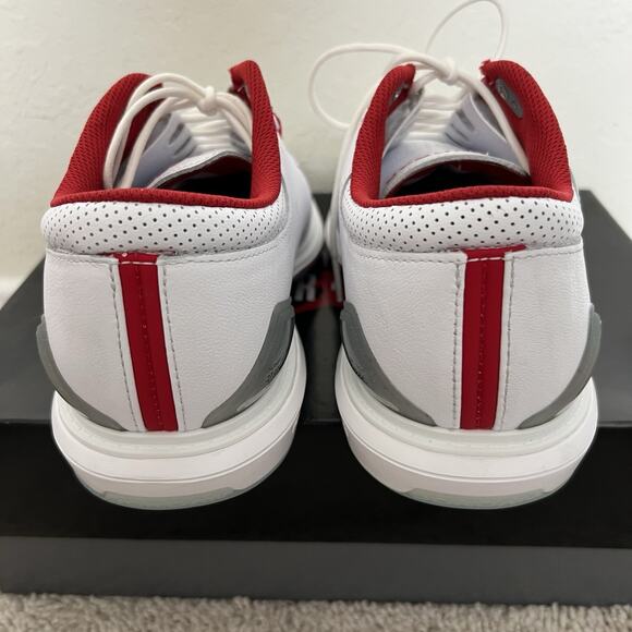 Jordan Nike Air ADG 5 White Fire Red Metallic Men's FQ6642-101 Size 10.5 New - Picture 5 of 9